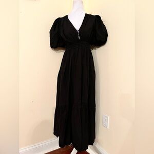 Papermoon Black Puff‎ Sleeve Maxi Dress